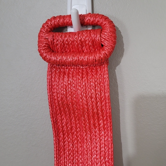 Vintage red woven belt Milor 80s retro woven belt - Picture 5 of 7